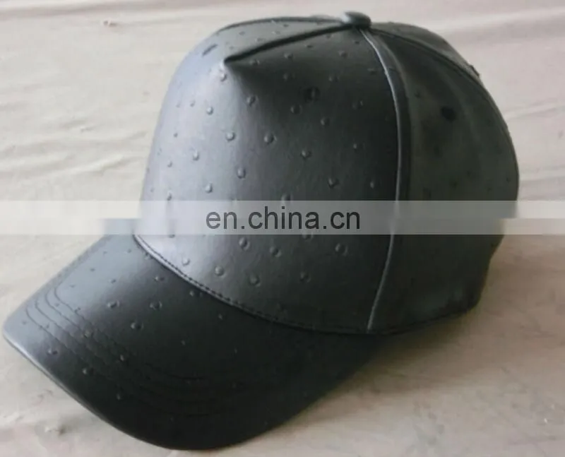 Leather Snapback Hats Custom Blank Ostrich Skin Snapback hat