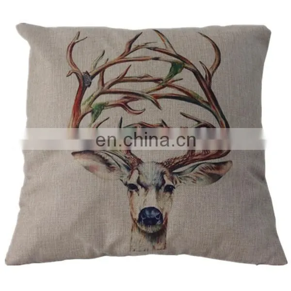 Top selling Low MOQ cheap decorative home throw pillow cover fashion linen sofa seat printed cushion cover