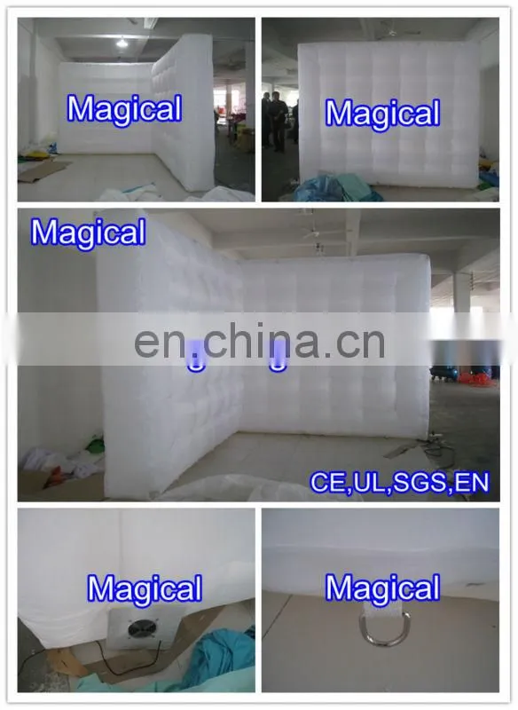 Inflatable air wall with LED light for stage/ air wall for party