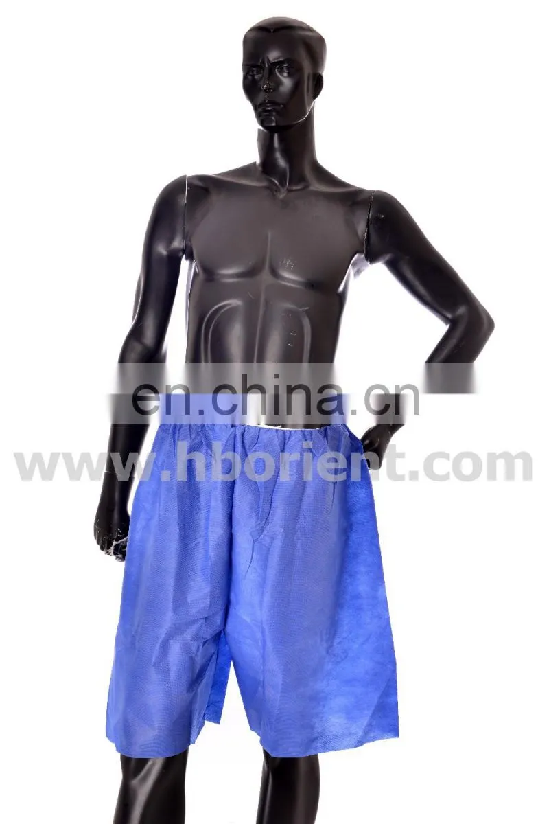 Medical disposableblue white PP nonwoven shorts