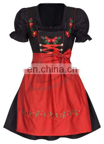 Bright Silk Dirndl Oktoberfest, Carnival Dress, Party Dress, Quality Dress(Traditional Clothing)