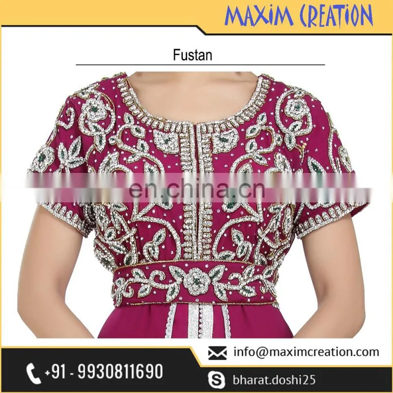 Most Admirable Evening Wear Home Gown Fustan For Arabian Women 6566