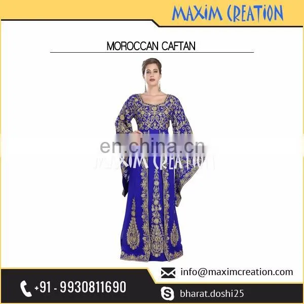 Bridal Party Wear Elegant Moroccan Khaleeji Thobe Dress For Women