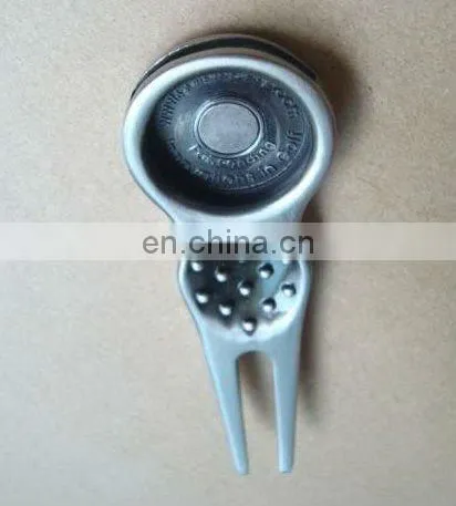 VOLVE logo metal golf divot tool golf pitchfork