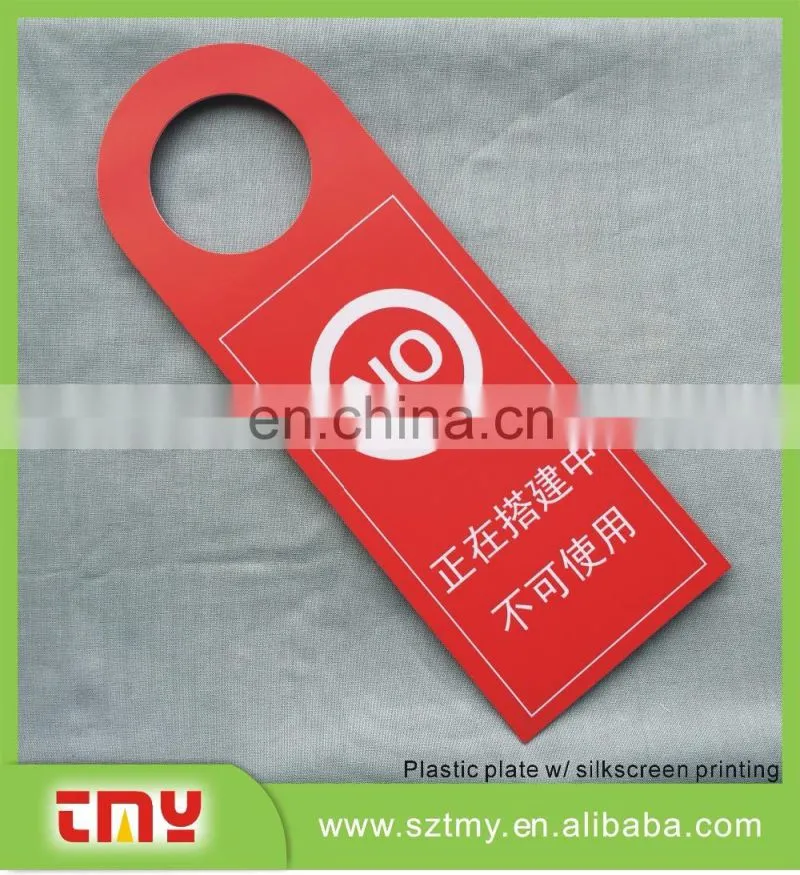 Soft PVC door hanger, door Warning signs