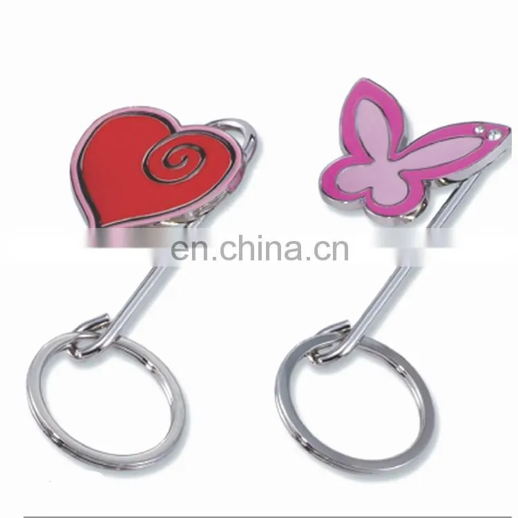Women portable metal elegant purse hanger / bag honger with logo