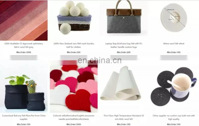 Wholesale Custom Wool Felt Place mat and Coaster