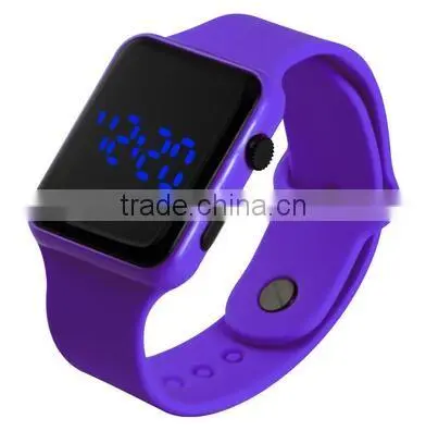 Digital watch, fashion style snap strap led watch, attractive silicon watch