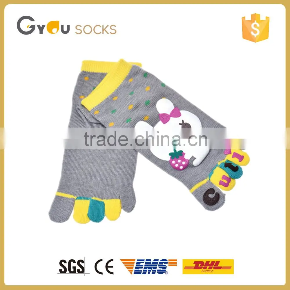 New Fashion Kids Girls Cartoon Cute Rabbit Five Fingers Toe Ankle Socks For Childrens