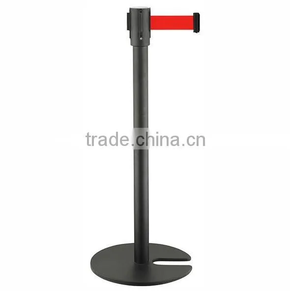 crowd control stanchion/retractable belt barrier stand/metal queue post