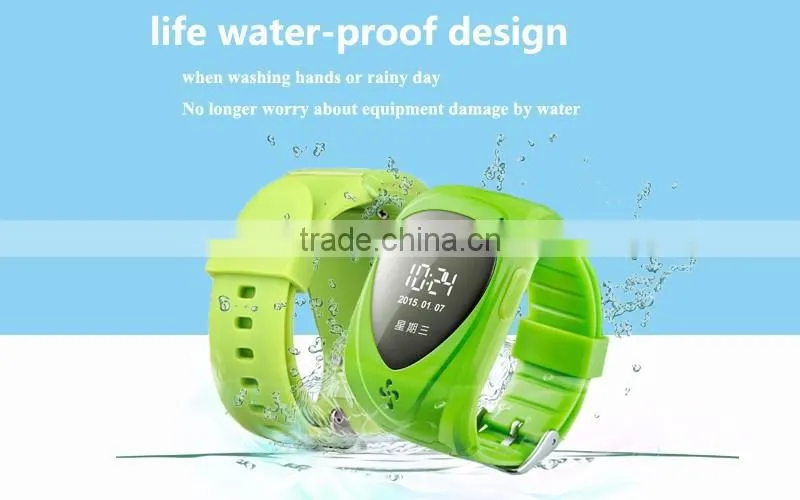 2015 Mini GPS Tracker Watch For Kids SOS Emergency Anti Lost Smart Mobile Phone App Bracelet Wristband Two Way Communication