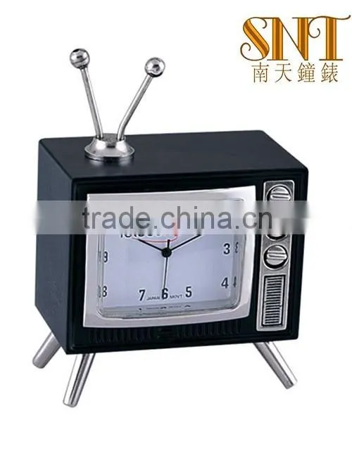 decorative small clocks antique office gift home TV shape