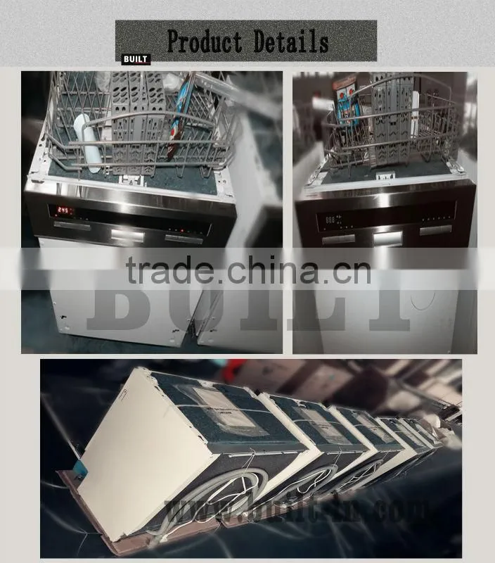 Hot selling Stainless steel freestanding dimensions dishwasher machine with 14 sets