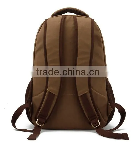 brown canvas backpacks for college student,vintage fashion backpack bags