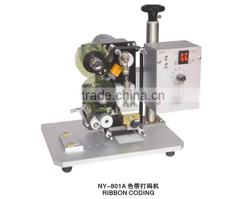 Manufacture Electric semi-auto hot ribbon coding machine batch expiry date stamping printing
