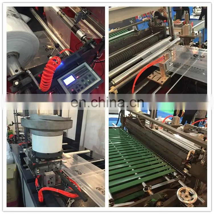 Fully Automatic Zipper Head Feeding Auto zip slef closing Ziplock EVA PP NON WOVEN PE Bag Making Machine