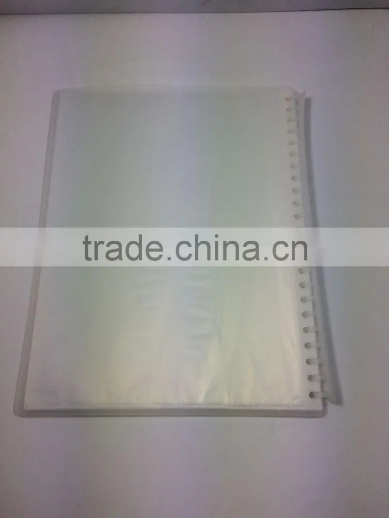 Plastic 23 holes ring clip clear pocket display book