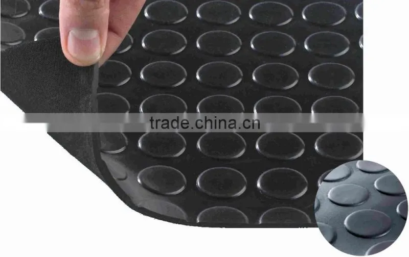 Fine ribbed type anti-slip colorful rubber mat for parking
