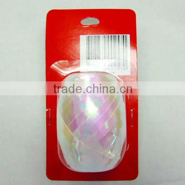 Curly Ribbon Egg for Gift Wrapping, Christmas Decorative Ribbon, Print with Hearts Ribbon Roll for Valentine's day.