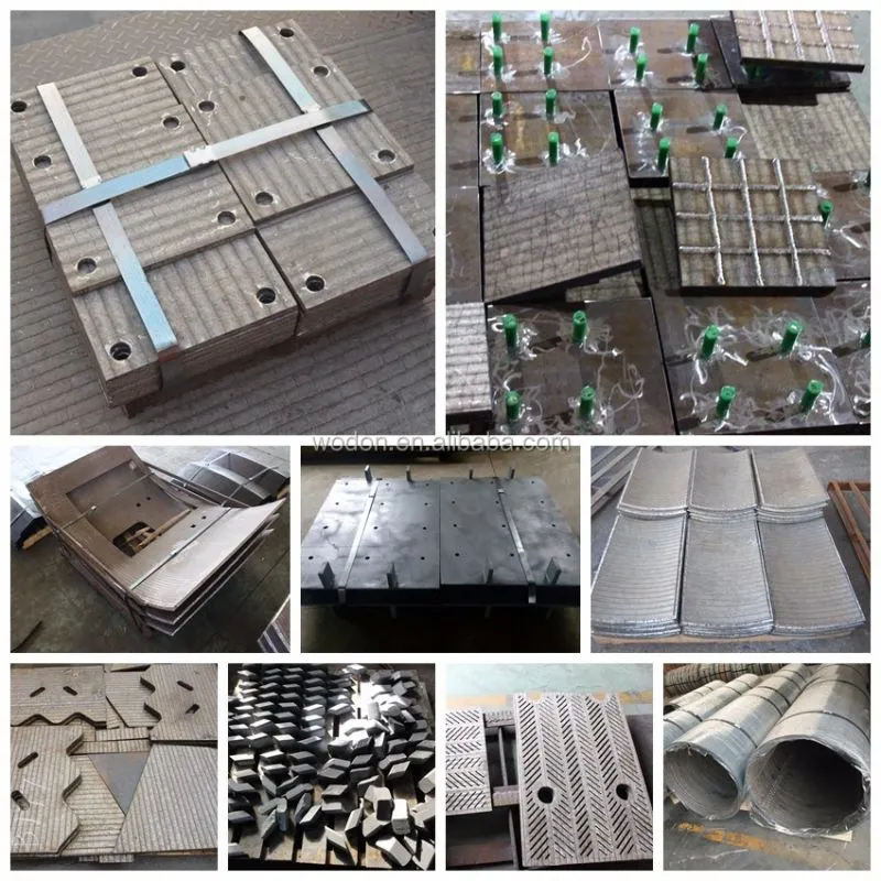 Wodon chromium alloy bimetal hardfacing plate for mining machinery