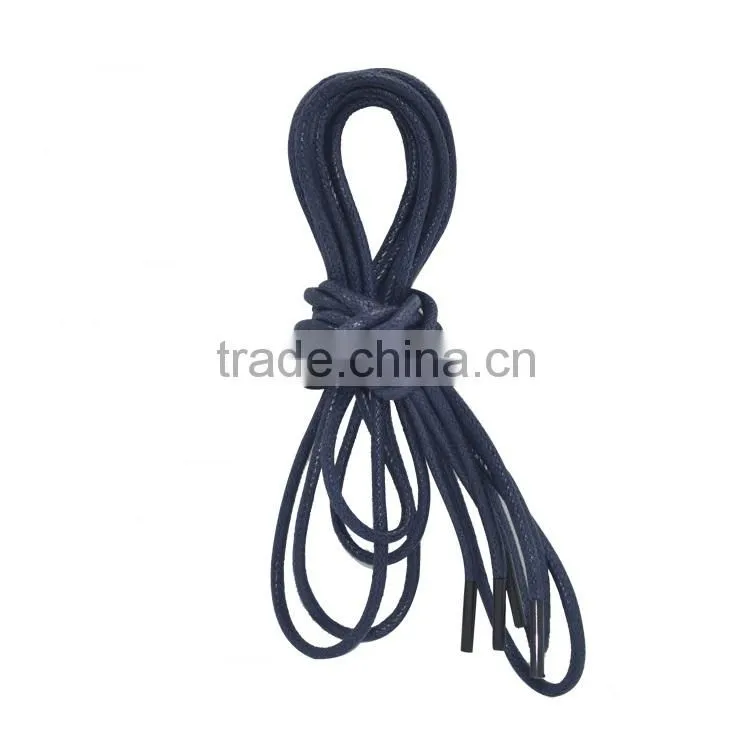 Round waxed shoelace for leather shoes