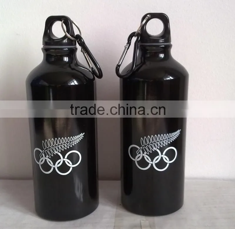 kids aluminium sports bottle with round cover and logo