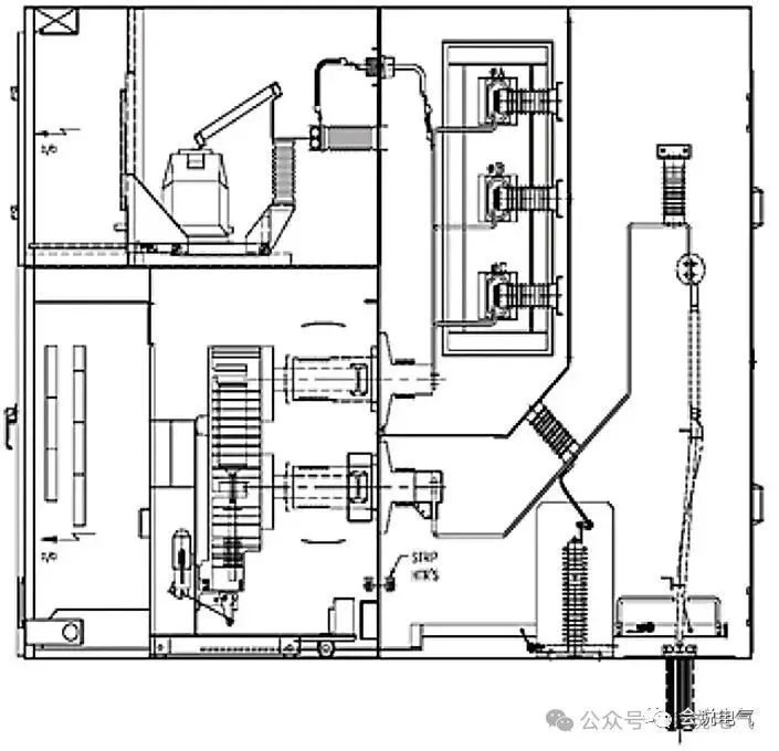 Typisches Layout von American standard 27/38kV Schaltanlagen