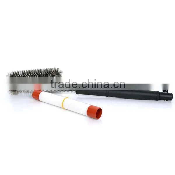 Amazon Top rank 18 Inch 3 Sided BBQ Grill Brush stainless steel grill brush 18" grill brush bbq cleaning brush for sale