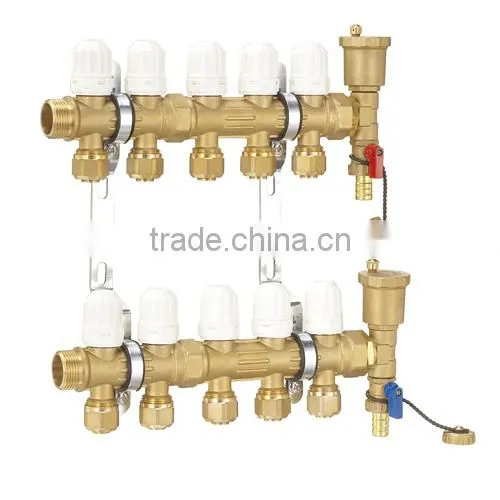 HR1010 brass water thermostatic manifold &collector
