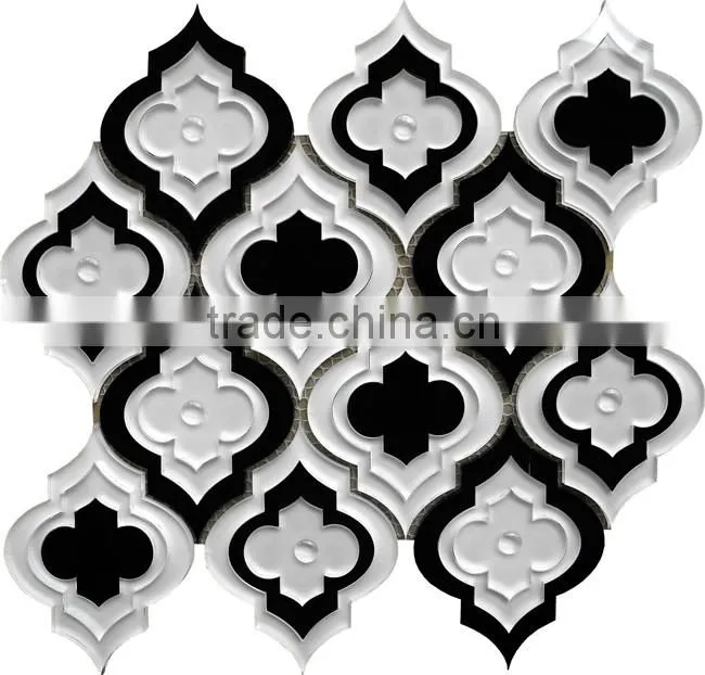 Manufacturer price glass stone strip mosaic