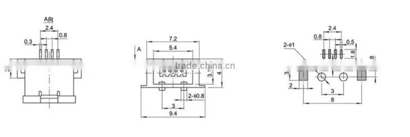 0.5a 30v multipurpose 4 pin usb port