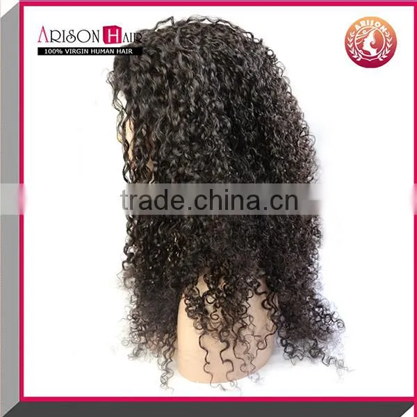Cheap human hair high quality natural wave lace front wig