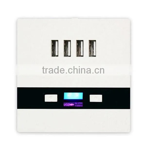 USB faceplate outlets with 4 usb socket