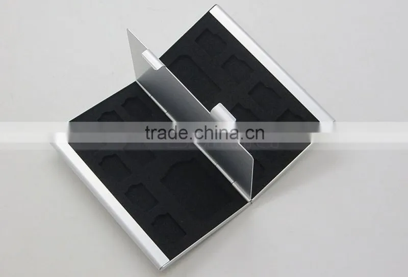 Aluminum Memory Card Case for MicroSD Card SD SDHC CARD 16TF+2SD