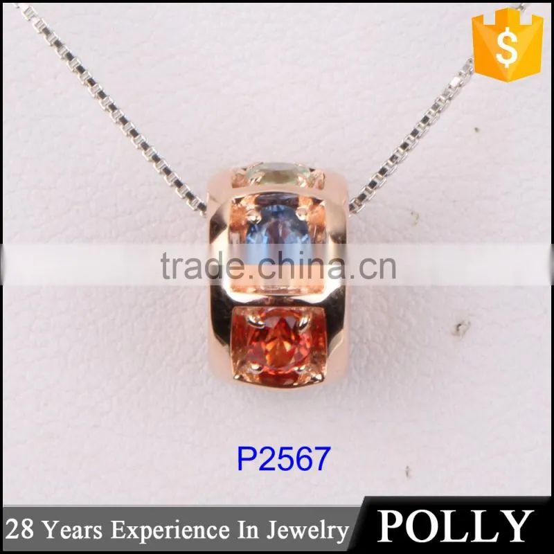 China oem jewelry manafacturer big stone pendant design simaples gold chain necklace