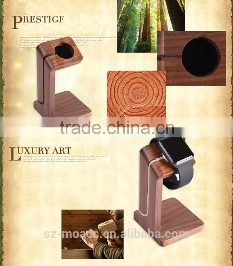 Eco-friendly natural Wooden holder for apple watch