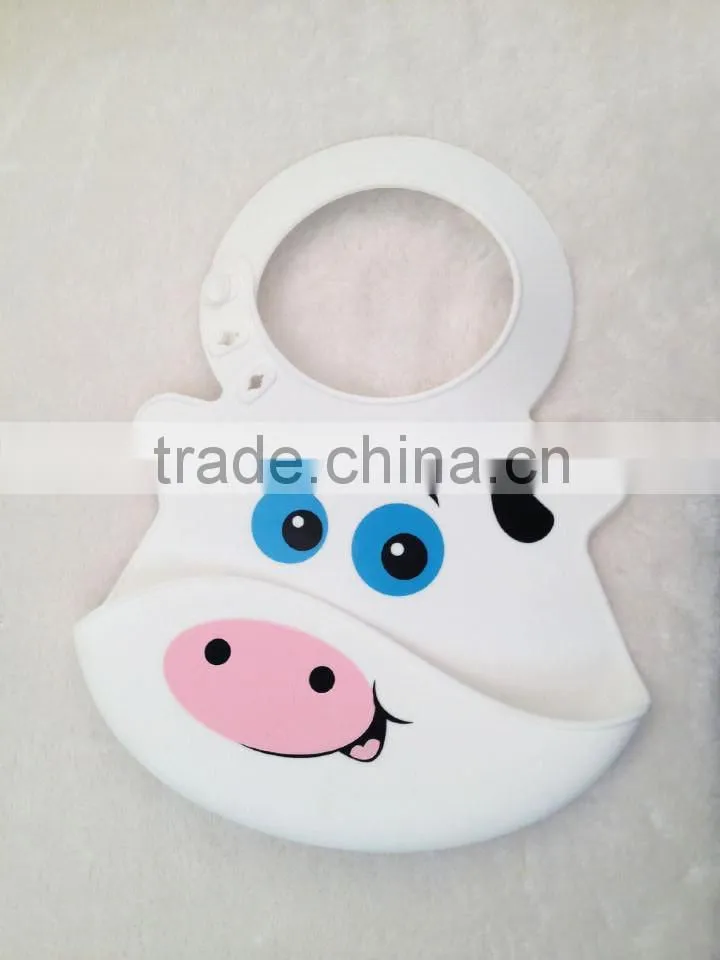 New design custom brand BPA free soft bandana silicone baby bibs with 2 sizes