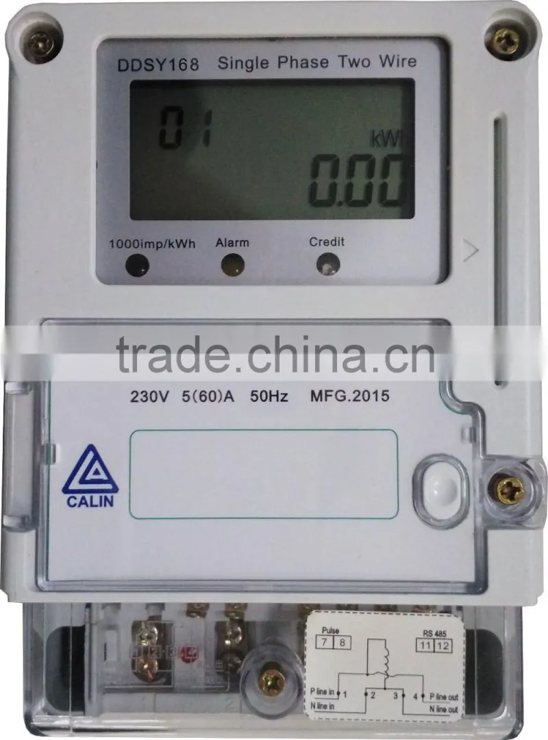 Single Phase IC Card Prepaid DLMS power meter