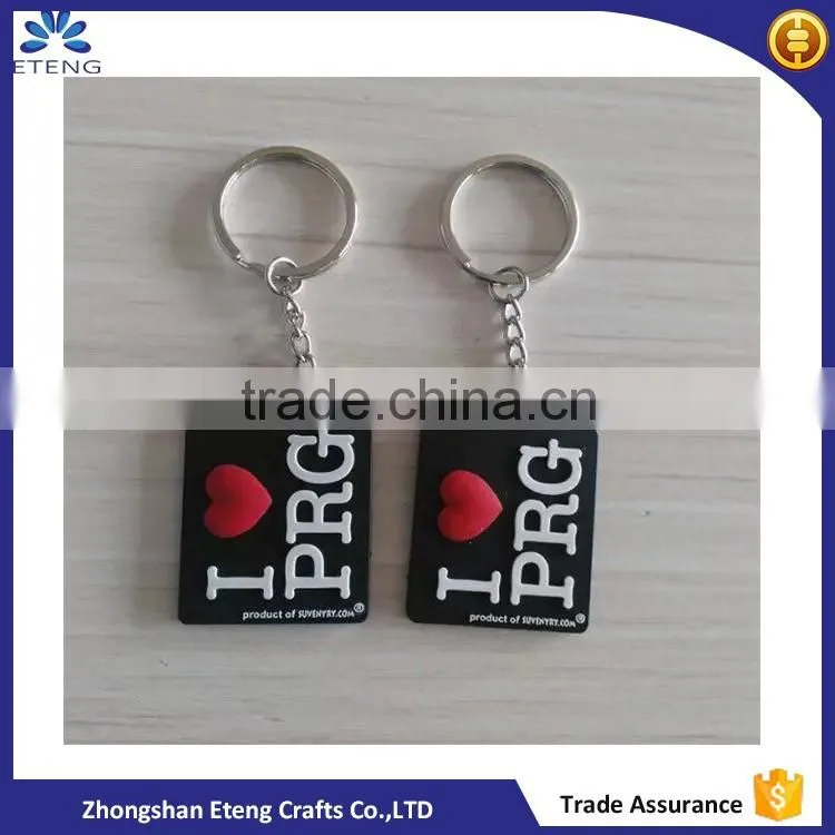 Hot selling custom soft plastic keychain with your own logo,custom 3d keychains