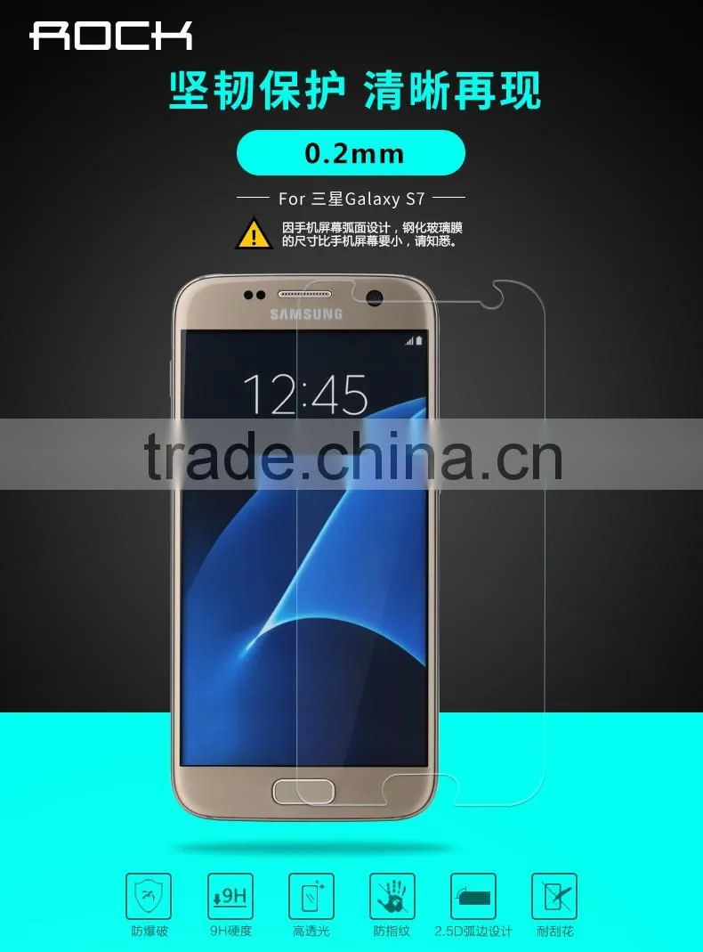 Original Rock Anti Scratch 9H 2.5D 0.2MM Tempered Glass Screen Protector for Samsung Galaxy S7 MT-5484