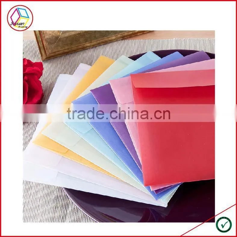 High Quality Colored Envelope/ Standard Envelope Size /Invitation Envelopes