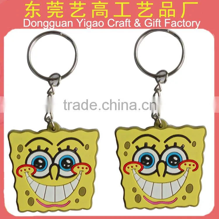 China Factory custom anime keychain/plastic 3d cartoon key chain