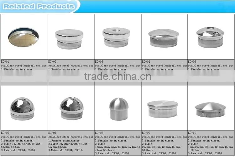 stainless steel end cap for steel tube/pipe end cap for steel tube EC-05