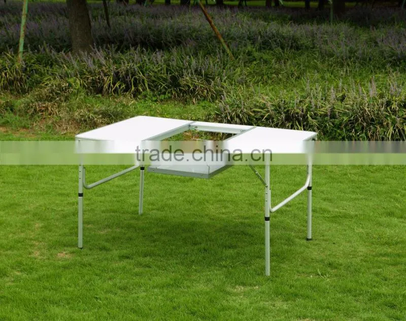 Korea brushed silver handy garden folding picnic table
