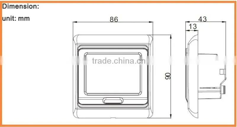 E91.42 LCD display touch-screen 2-pipe air conditioning thermostat