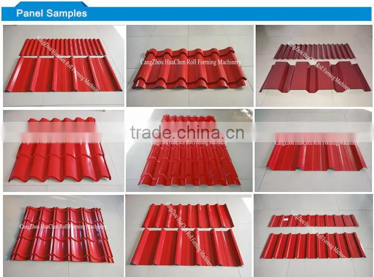 Corrugated iron roofing sheet roll forming machine/ corrugated roof tile making machinery