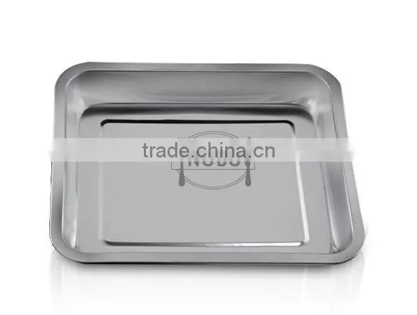 Nobo 4.8cm High Rectangle Stainless Steel Cheap Bluk Dinner Plates