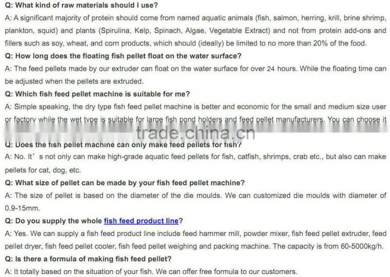 floating fish feed pellet mill/pellet mill for feed