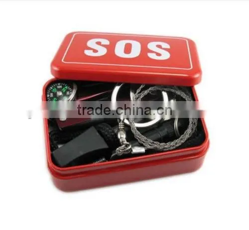 Self-Help Survival Emergency Gear Tools Box Kit Set Outdoor Sport Skiing Skating