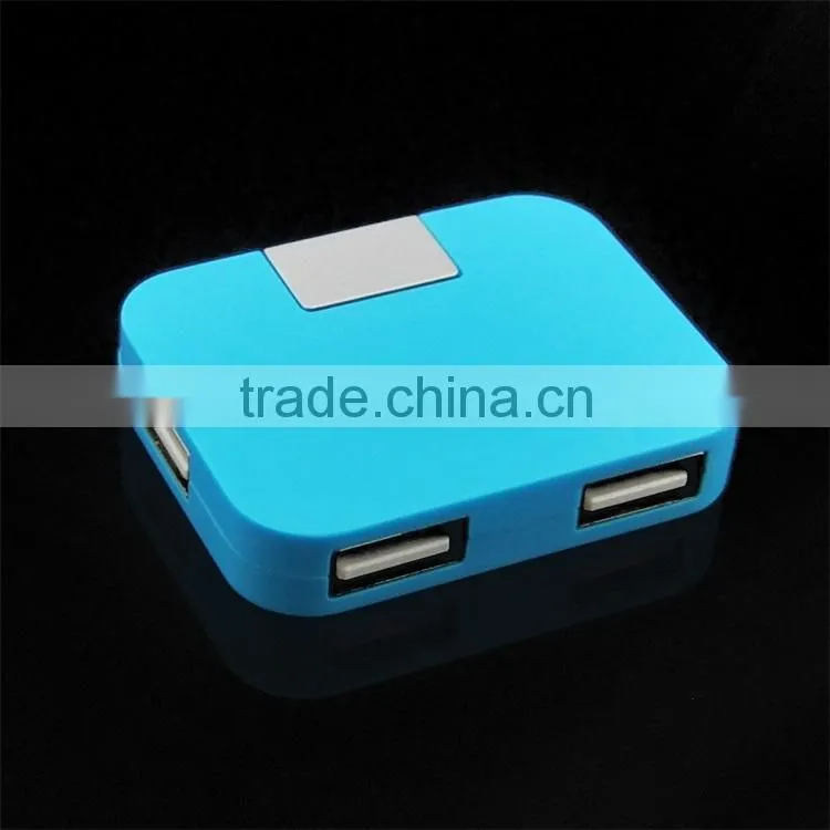 No cable mini square slim usb 2.0 hub 4 port for Laptop